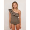 Maillot de bain une pièce taupe Orsay - Maio - Mademoiselle Pearl