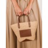 Sac en paille et en cuir - Catch - Lanvin