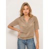 Polo en maille - Gold - Majestic Filatures