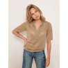 Polo en maille - Gold - Majestic Filatures