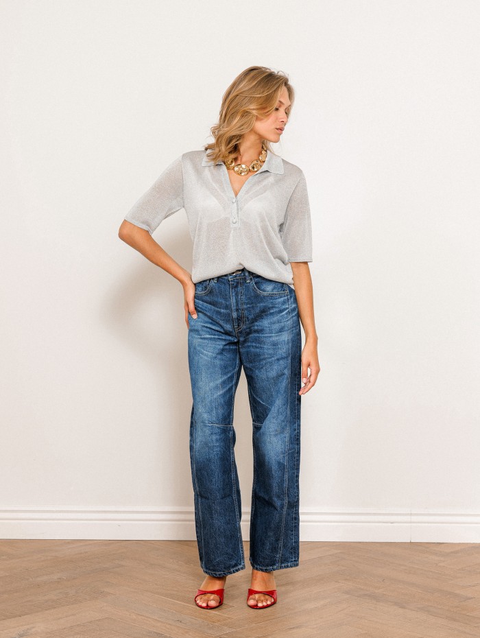 Blouse en maille - Argent - Majestic Filatures