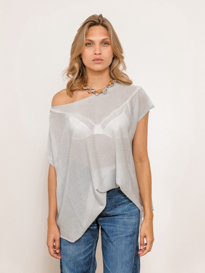Polo en maille - Argent - Majestic Filatures
