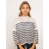 Marinière beige et bleu - Lin - Majestic Filatures