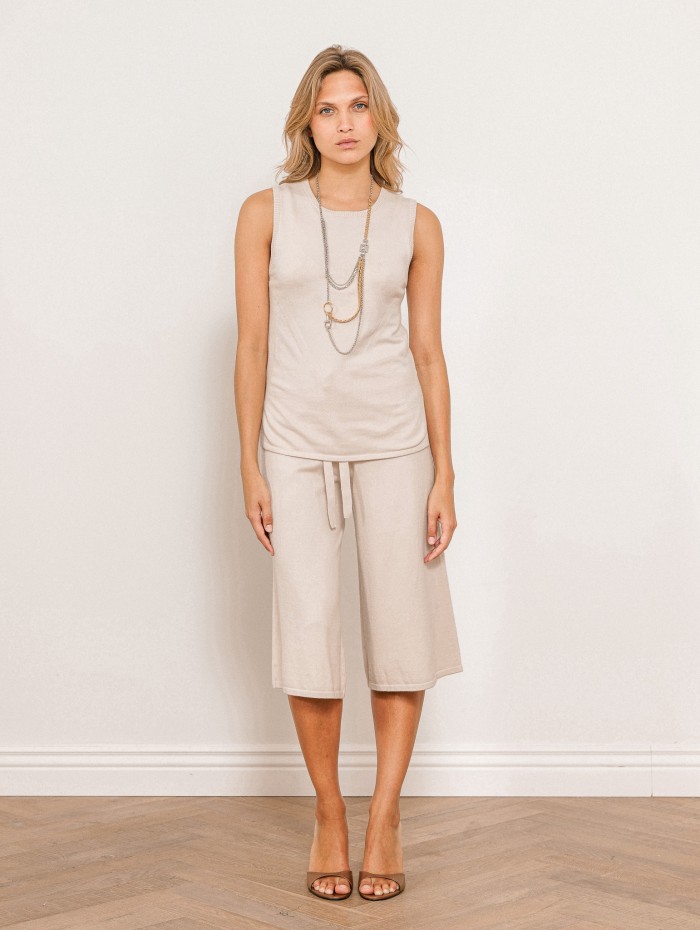 Bermuda en coton - Beige - Majestic Filatures