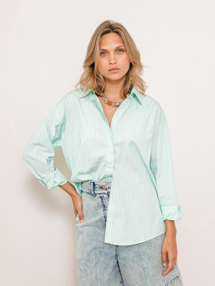 Chemise à rayures - Boyfriend - Andréa Lev