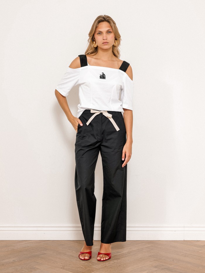 Pantalon en coton droit - Smmargento - Max mara