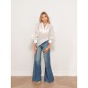 Blouse blanche transparente satinée – 26 Avenue