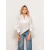 Blouse blanche transparente satinée – 26 Avenue