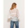 Blouse blanche transparente satinée – 26 Avenue