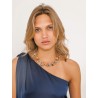 Collier anneaux entrelacés bicolore - Venus - Vivynrosa