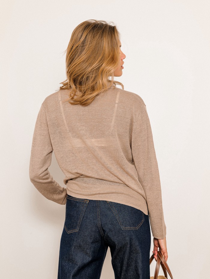 Polo beige - Lin - Majestic Filatures