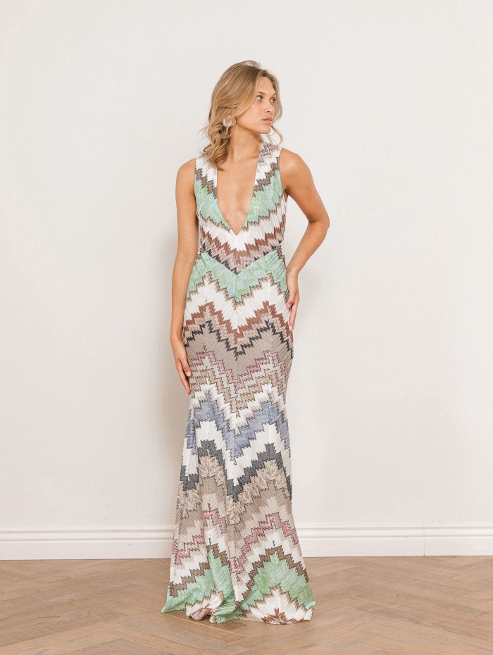 Robe longue maille raschel - Sleeveless long dress - Missoni