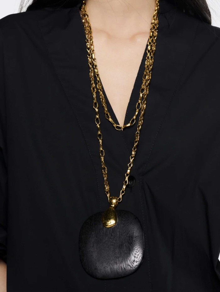 Sautoir à pendentif - Bois Solstice - Goosens Paris
