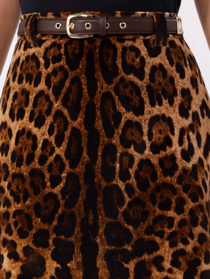 Jupe en velours léopard - Falange - Max Mara