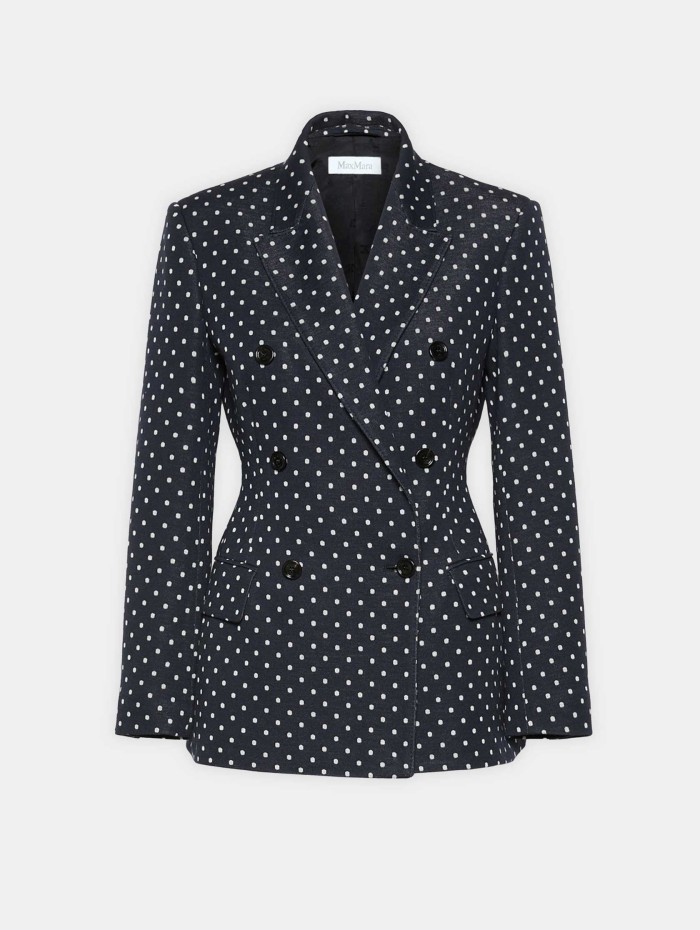 Blazer en jersey à pois navy - Valvola - Max mara
