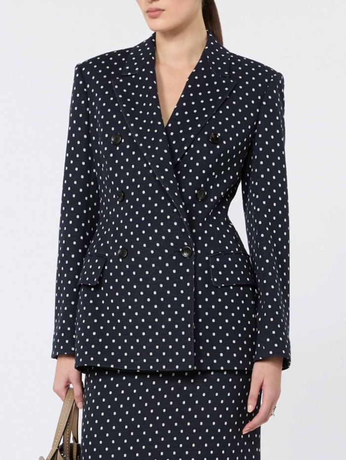 Blazer en jersey à pois navy - Valvola - Max mara