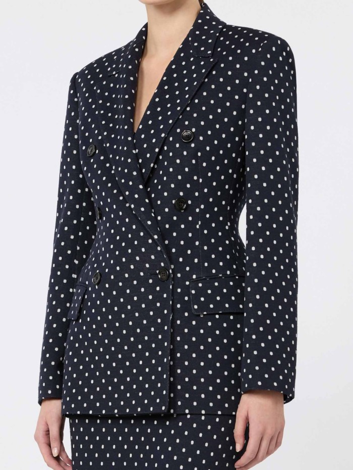 Blazer en jersey à pois navy - Valvola - Max mara