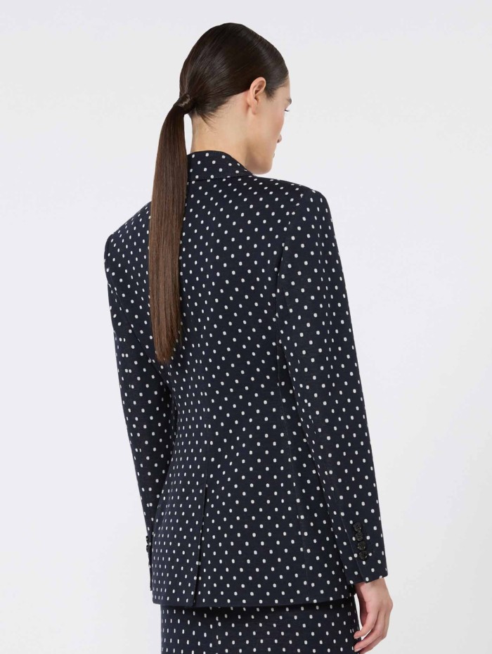Blazer en jersey à pois navy - Valvola - Max mara