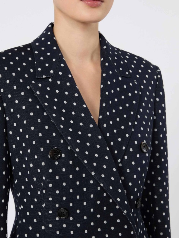 Blazer en jersey à pois navy - Valvola - Max mara