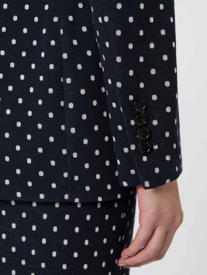 Blazer en jersey à pois navy - Valvola - Max mara