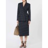Jupe midi en jersey à pois navy - Adati - Max mara