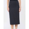 Jupe midi en jersey à pois navy - Adati - Max mara