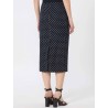 Jupe midi en jersey à pois navy - Adati - Max mara