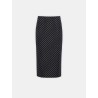 Jupe midi en jersey à pois navy - Adati - Max mara