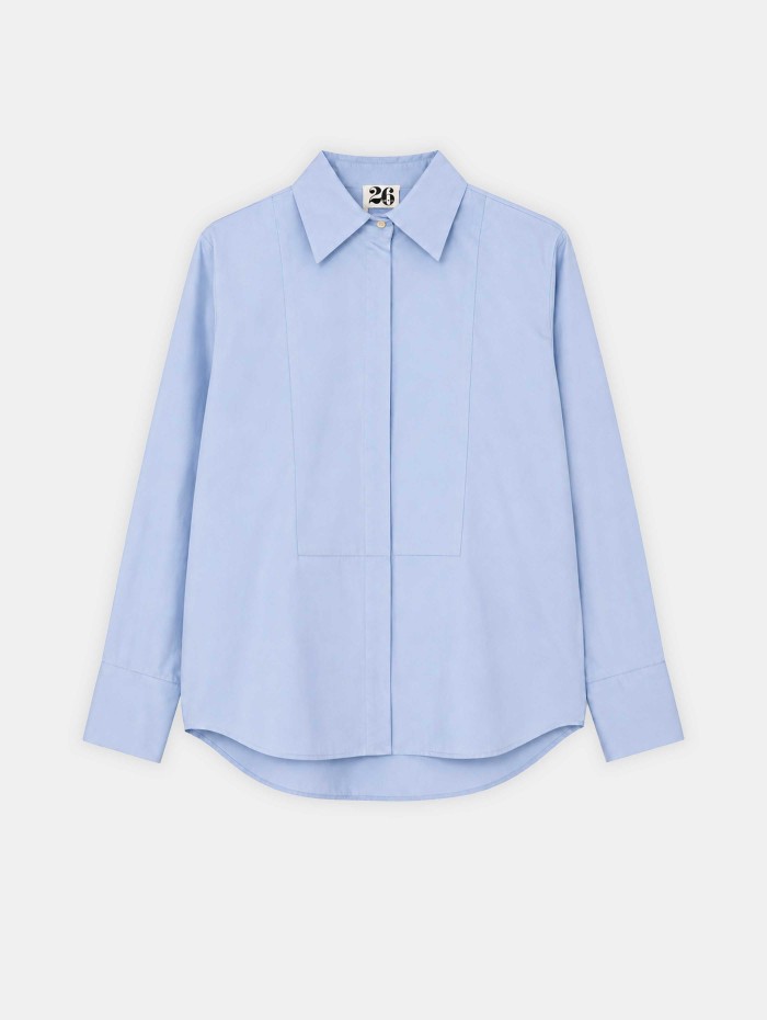Chemise bleue à plastron - Romy - 26 Avenue