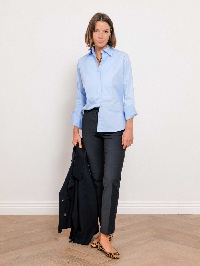 Chemise bleue à plastron - Romy - 26 Avenue