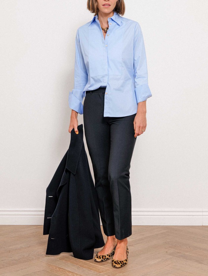Chemise bleue à plastron - Romy - 26 Avenue