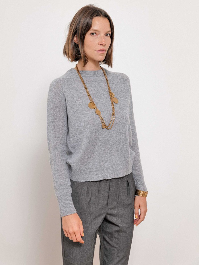 Pantalon gris à fronces - Alba - 26 Avenue