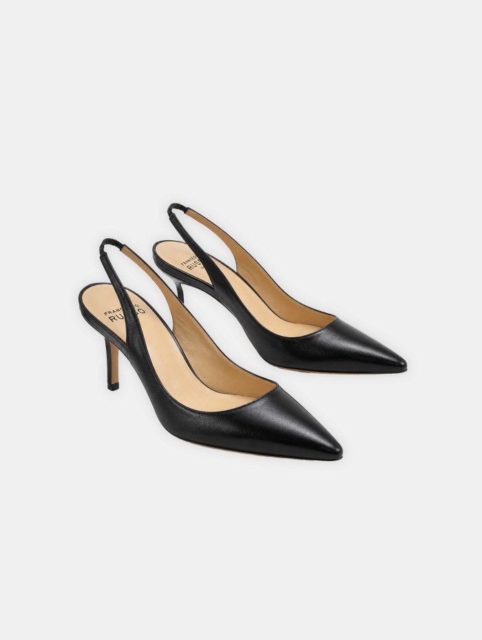 Escarpins en cuir noir - R1P1028 - Francesco Russo