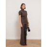 Pantalon évasé marron - Livia - 26 Avenue