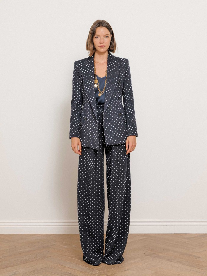 Blazer en jersey à pois navy - Valvola - Max mara