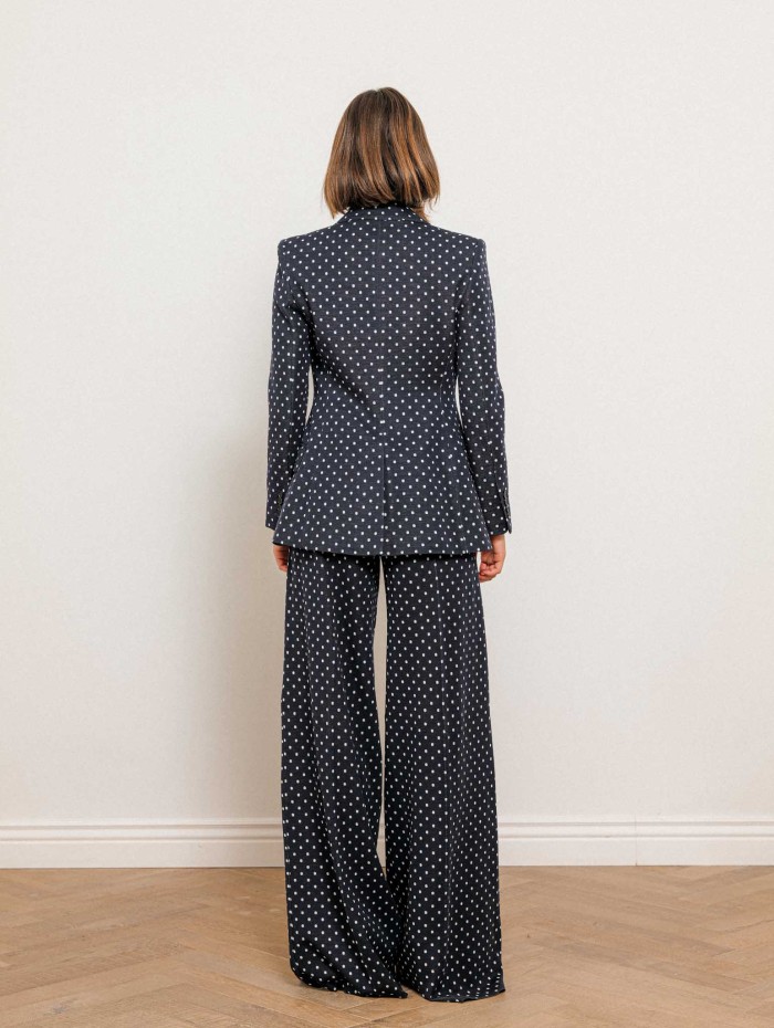 Blazer en jersey à pois navy - Valvola - Max mara