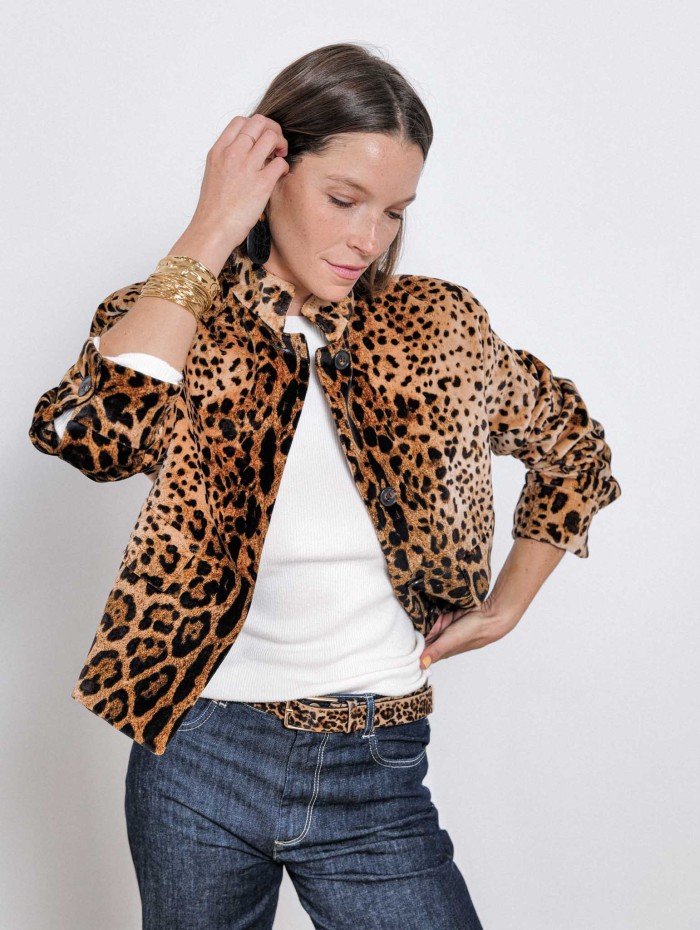 Veste en velours léopard - Edro - Max Mara