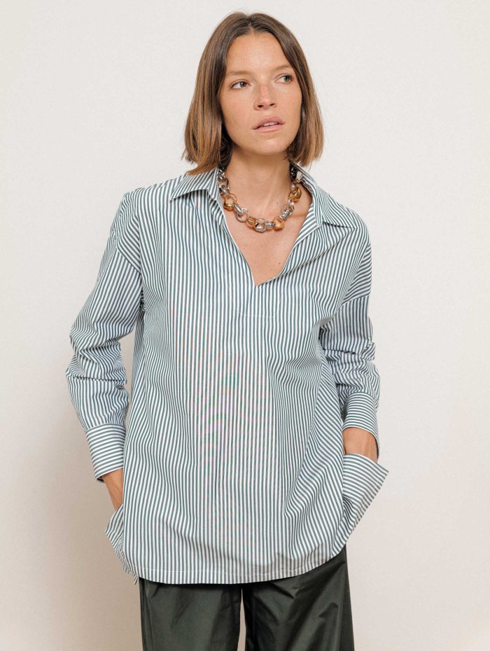 Chemisier en popeline de coton - Cristel - Max Mara