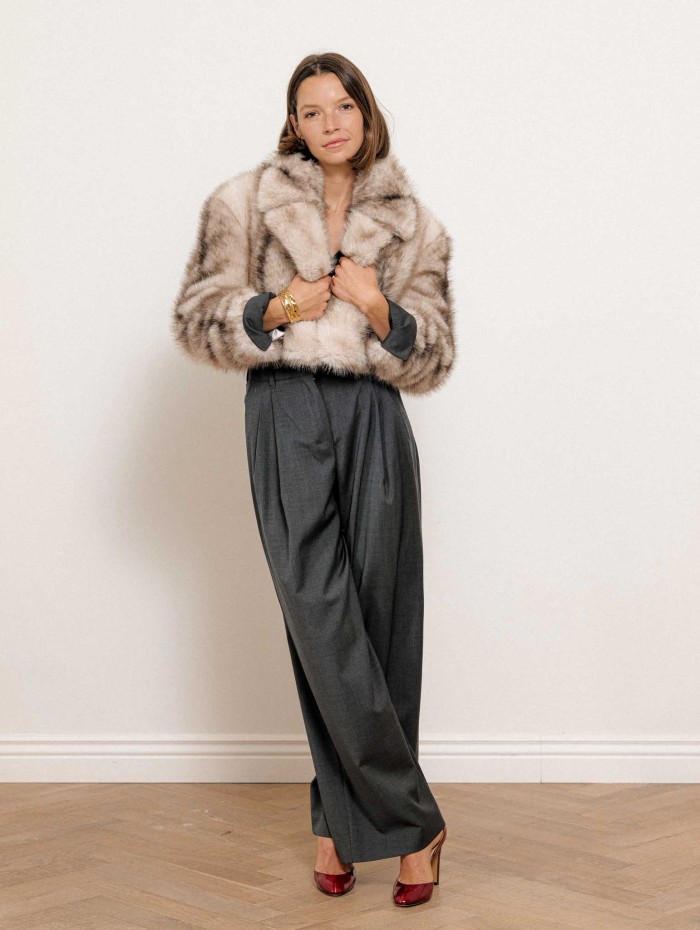 Veste Quantum effet fourrure à revers | Max Mara