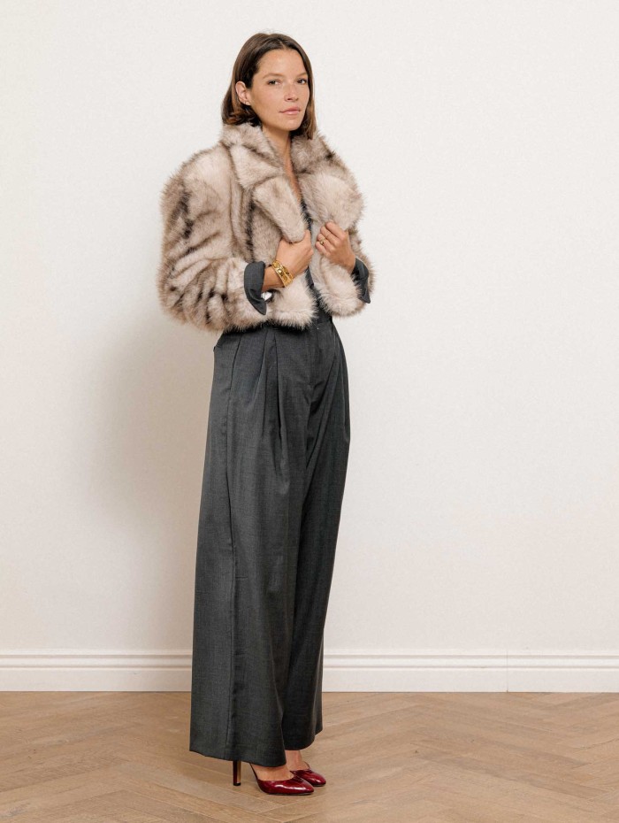 Veste Quantum effet fourrure à revers | Max Mara