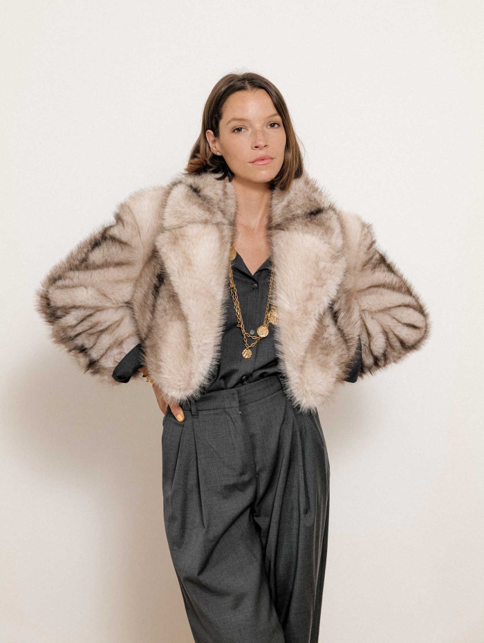Veste Quantum effet fourrure à revers | Max Mara