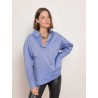 Blouse oversize en coton - Bleue - A.shirt