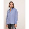 Blouse oversize en coton - Bleue - A.shirt