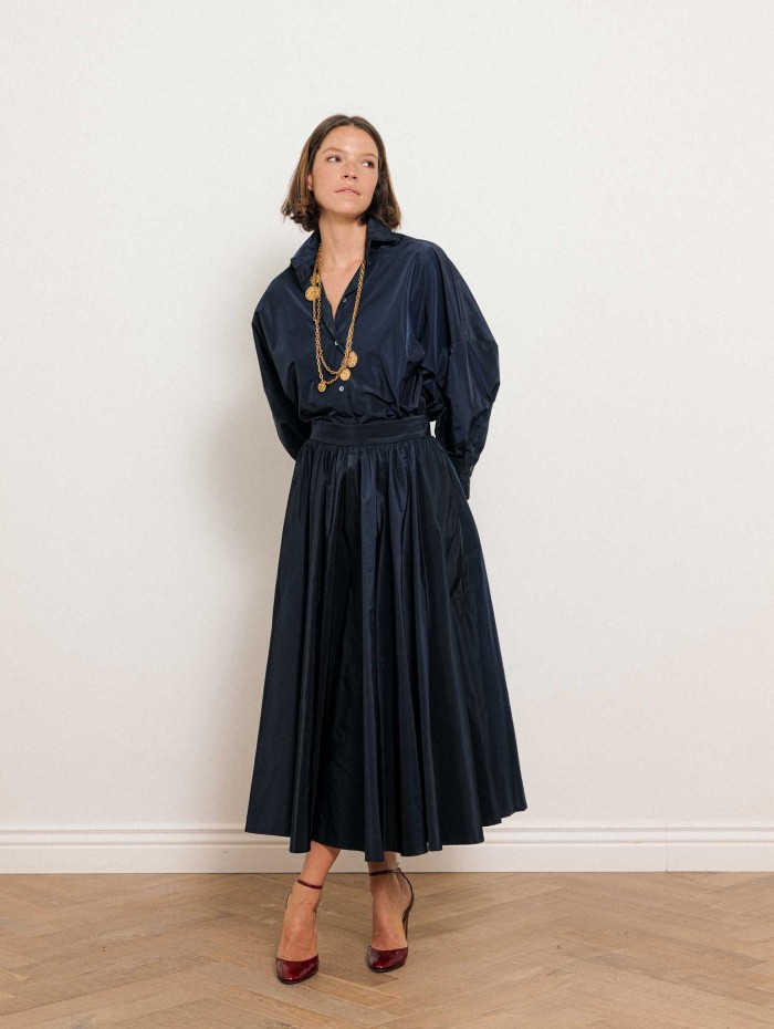 Jupe midi en taffetas - Elisa - 26 avenue