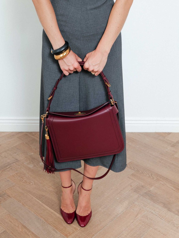 Sac asymétrique en cuir - Compagnon - Lanvin