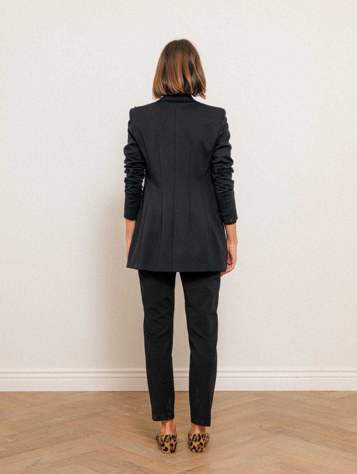 Pantalon en maille Milano stretch noir - Paola - 26 Avenue