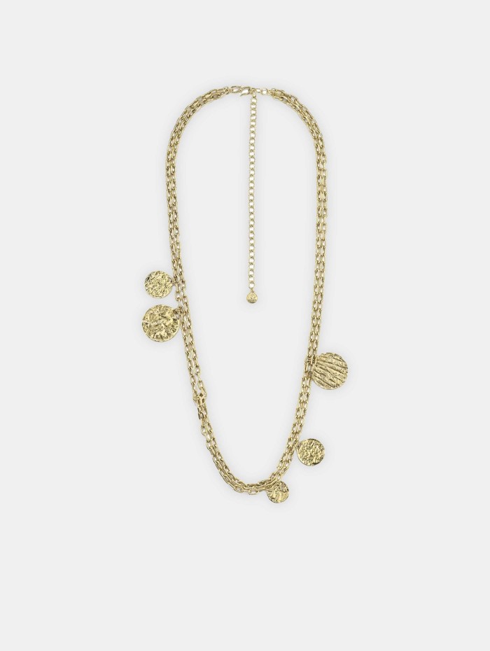 Collier sautoir à médailles - Céleste - Goosens