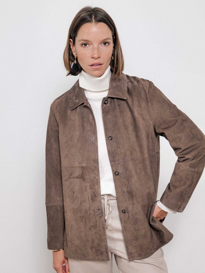Veste en cuir d’agneau suédé Gocce | Max Mara