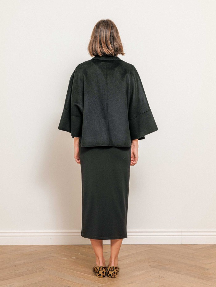 Paletot noir en laine et cachemire - Quorum - Max Mara