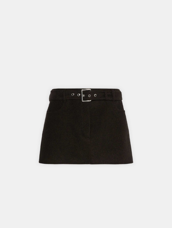 Jupe Paraggi en pure laine avec ceinture | Max Mara